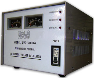 Stabilizator de tensiune cu servomotor, putere max 500VA / 350 W. BG - SVC-500